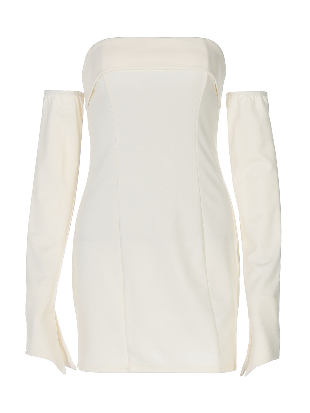 Damen Off-Shoulder Minikleid mit langen Ärmeln und elegantem Schnitt EB