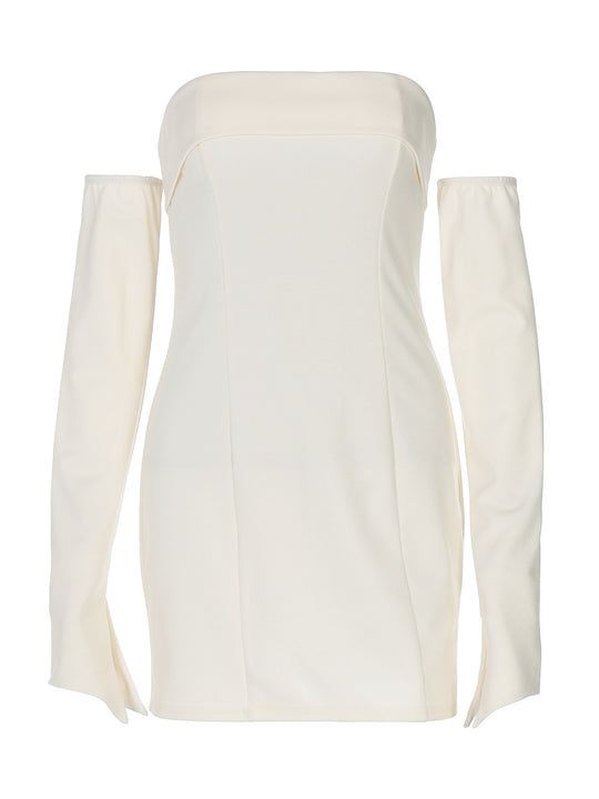 Damen Off-Shoulder Minikleid mit langen Ärmeln und elegantem Schnitt EB