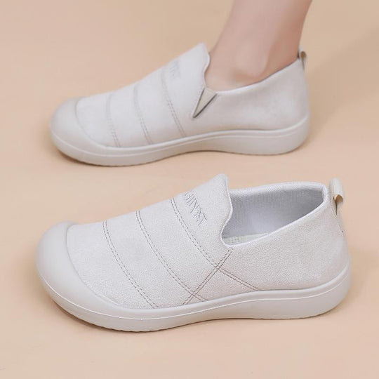 Damen Elegante Slip-On Schuhe mit atmungsaktivem Obermaterial und rutschfester Sohle EB