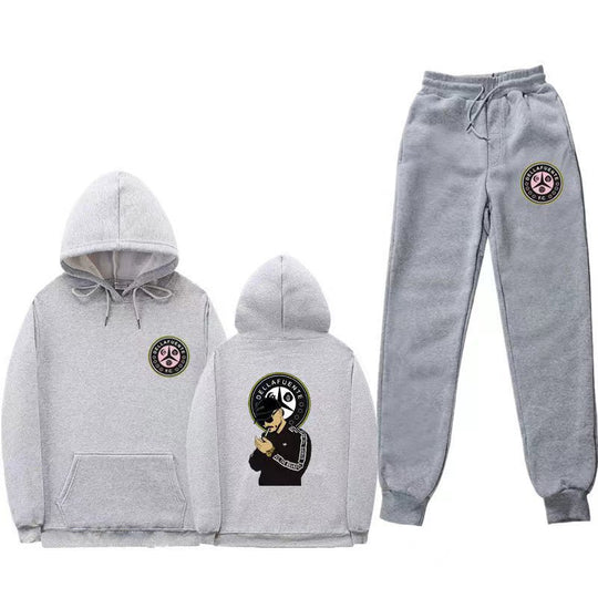 Damen Set aus Kapuzenpullover und Jogginghose mit einzigartigem Druck EB
