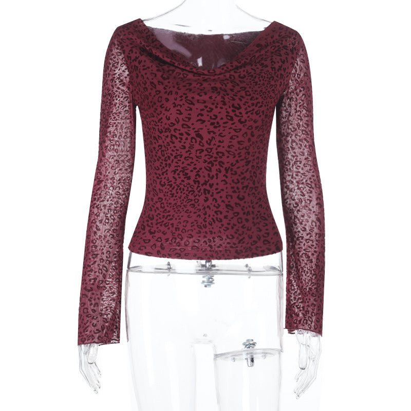 Damen Langarmshirt mit Leopardenmuster EB