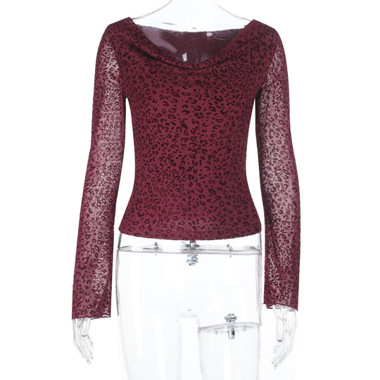 Damen Langarmshirt mit Leopardenmuster EB