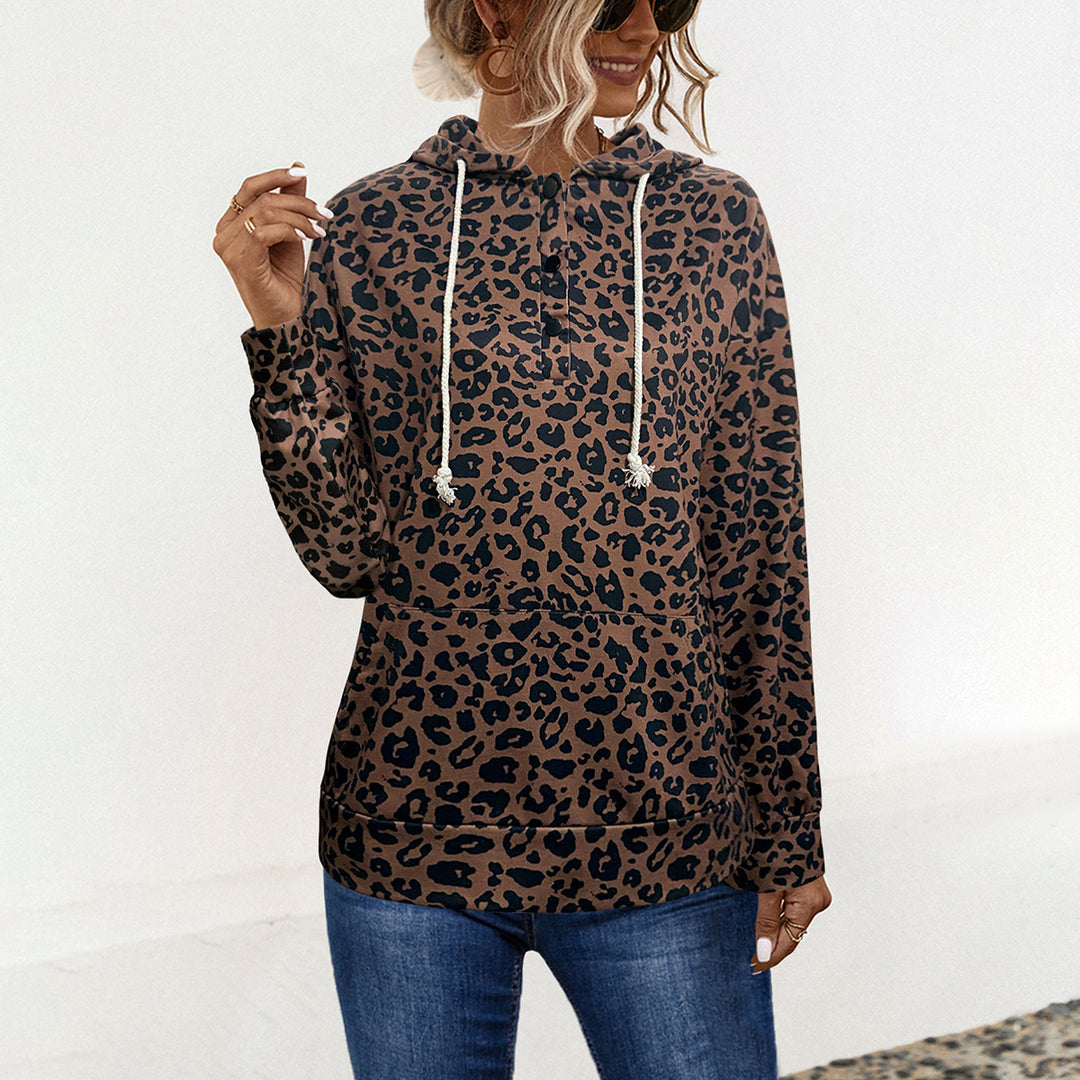 Damen Kapuzenpullover mit exklusivem Tiermuster und bequemer Passform EB
