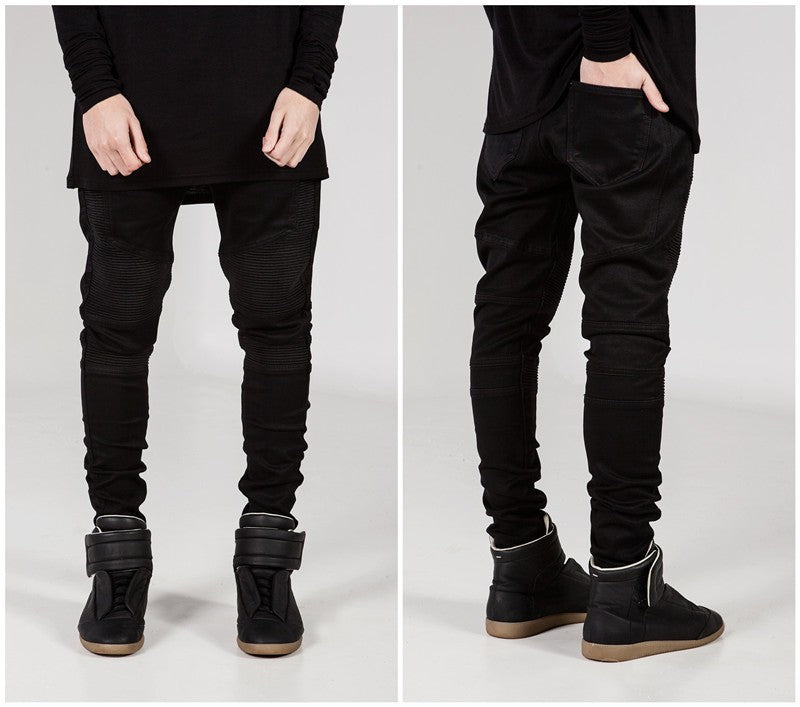 Herren Slim Fit Jeans mit strukturierten Steppnähten EB