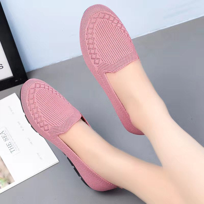 Damen bequeme Slip-On Slipper mit atmungsaktivem Obermaterial EB