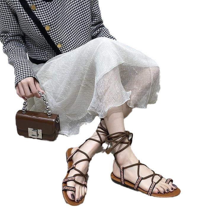 Damen Glamouröse Riemchen-Sandalen mit eleganten Strass-Details EB