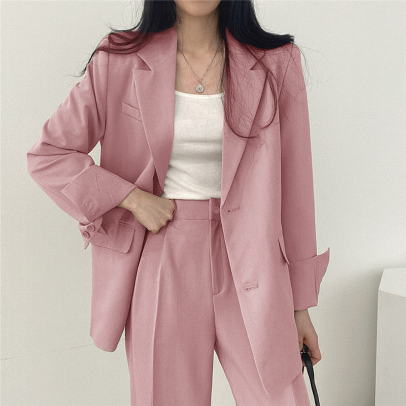 Damen elegantes Blazer-Set mit weitem Schnitt EB