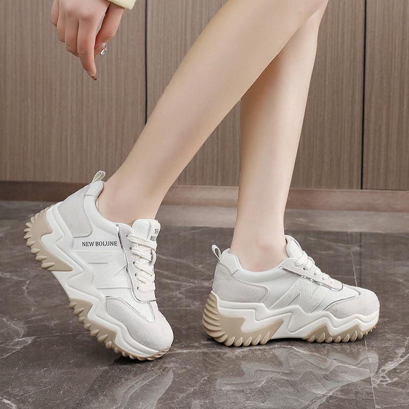 Damen Sportliche Chunky Sneakers mit ergonomischer Dämpfung und rutschfester Sohle EB
