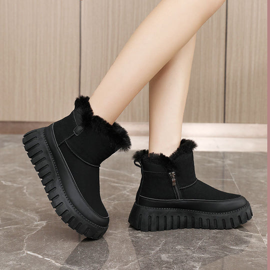 Damen Winterstiefel mit luxuriösem Kunstfell und rutschfester Sohle EB