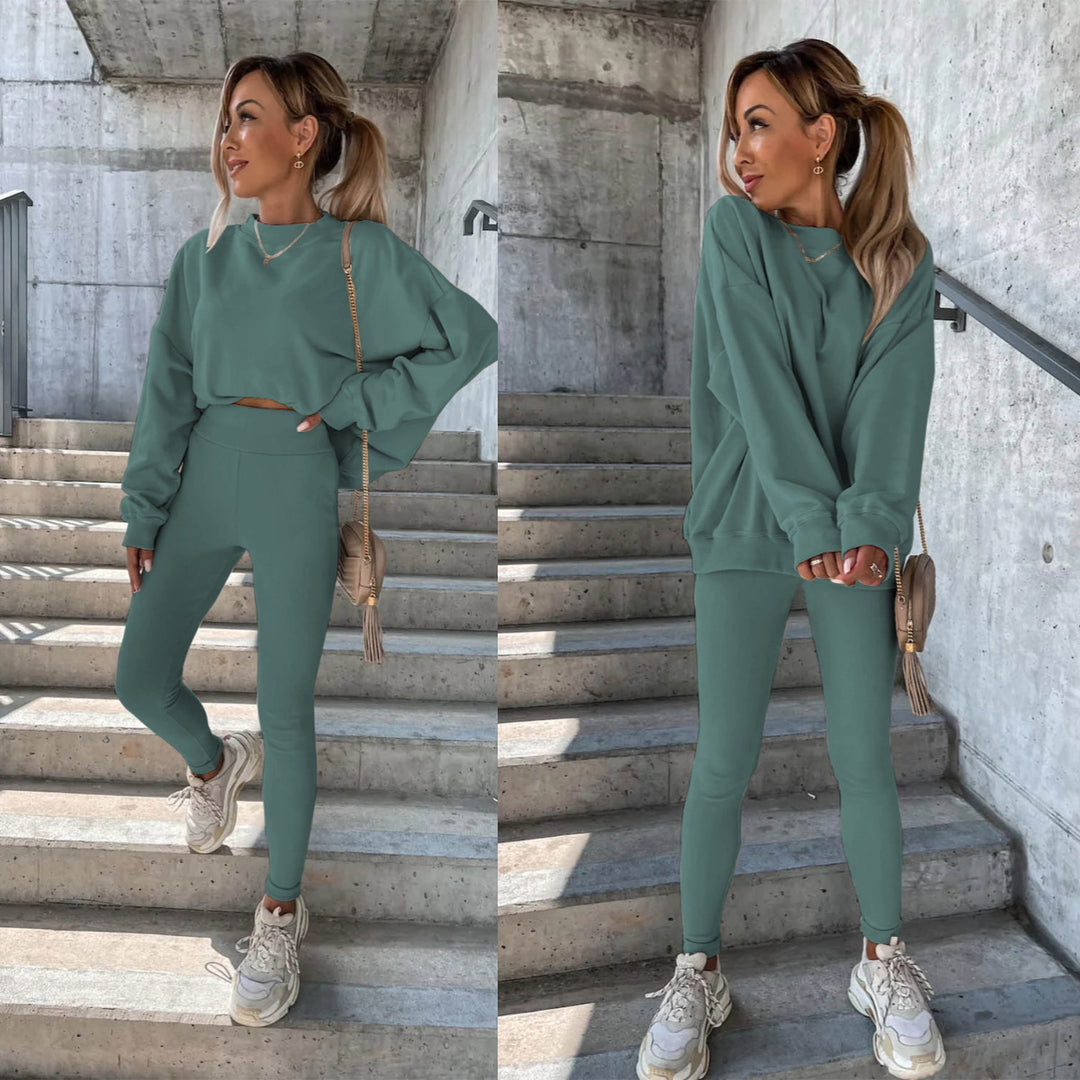 Damen Oversized Sweatshirt mit weitem Schnitt und strukturierten Ärmeln EB