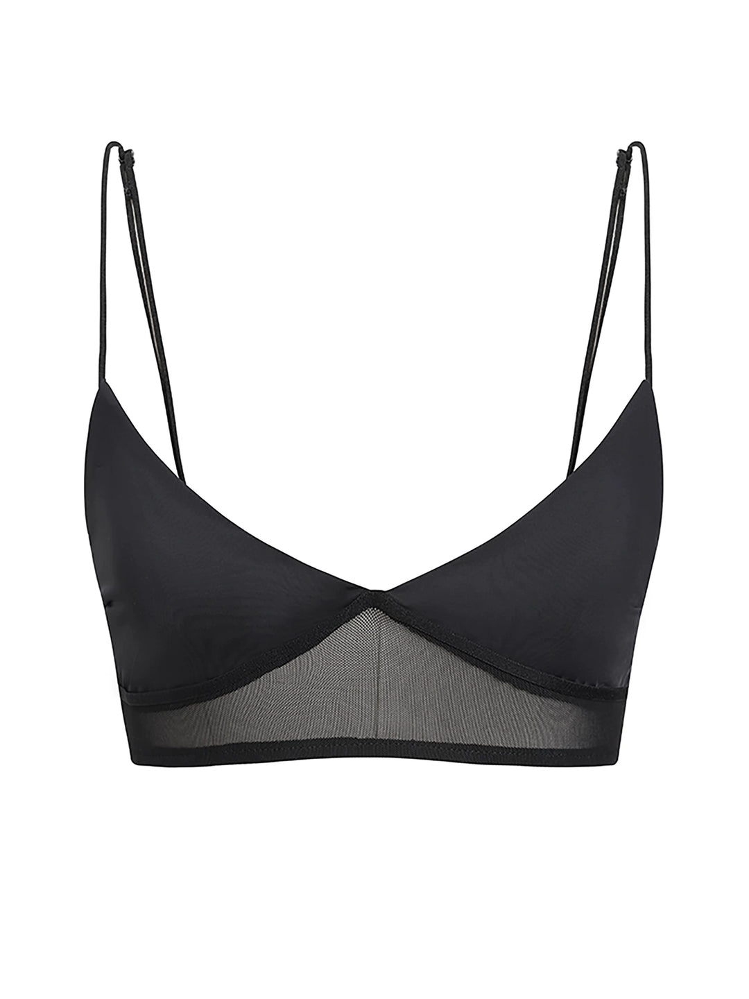 Damen nan bügelloser Soft-BH mit Mesh-Unterbrustband und verstellbaren Spaghettiträgern EB