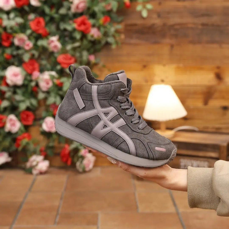 Damen Hohe Sneakers mit rutschfester Sohle und bequemer Polsterung EB