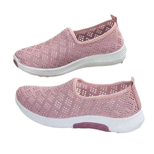 Damen atmungsaktive Freizeitschuhe mit leichtem Mesh-Obermaterial und rutschfester Sohle EB