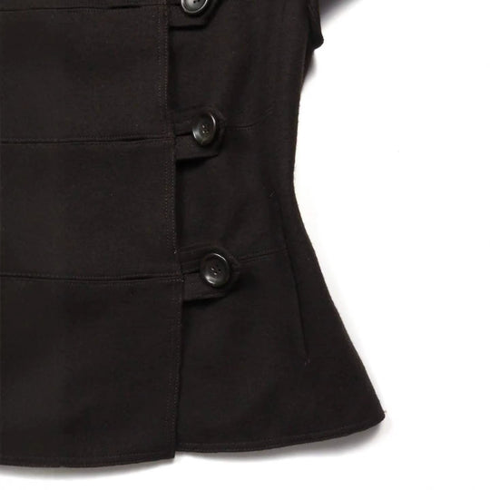 Damen Figurumspielende Kurzarmjacke mit Knopfdetails EB