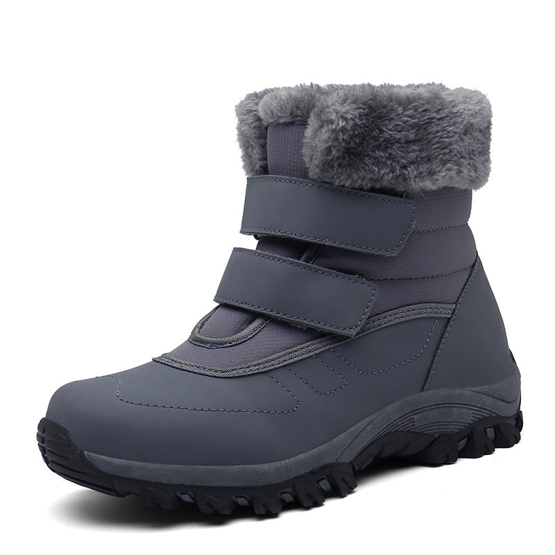 Damen Winterstiefel mit Klettverschluss und Warmfutter EB