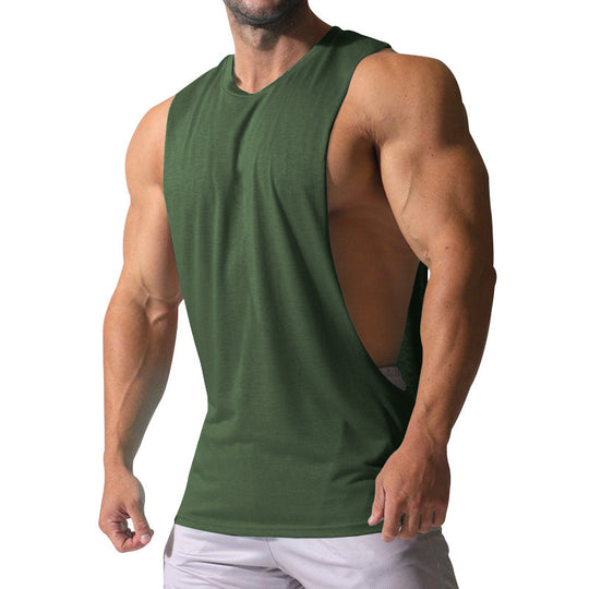 Herren Ärmelloses Sportshirt mit tiefem Rückenausschnitt und atmungsaktivem Material EB