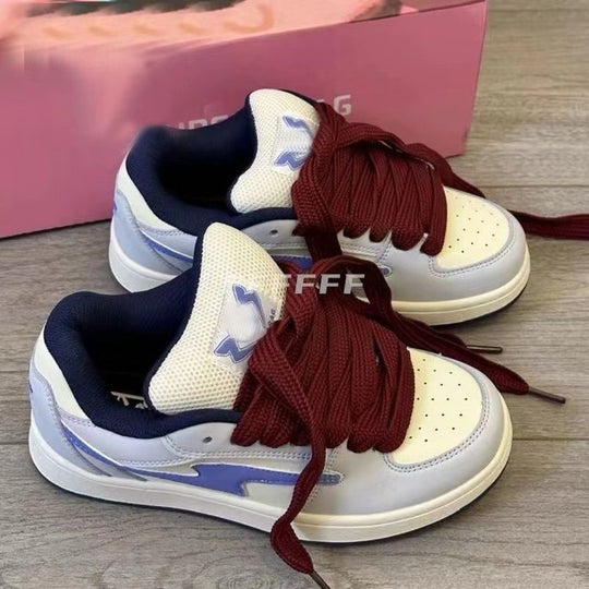 Damen Sneakers mit elastischen Schnürsenkeln und atmungsaktivem Mesh-EB