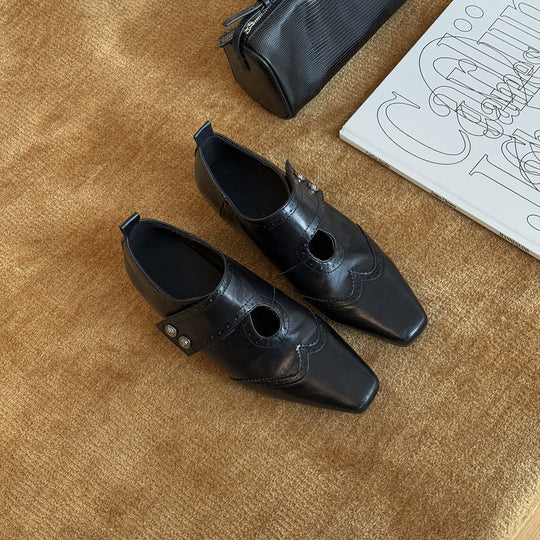 Damen Elegante Slipper mit dekorativem Ausschnitt EB
