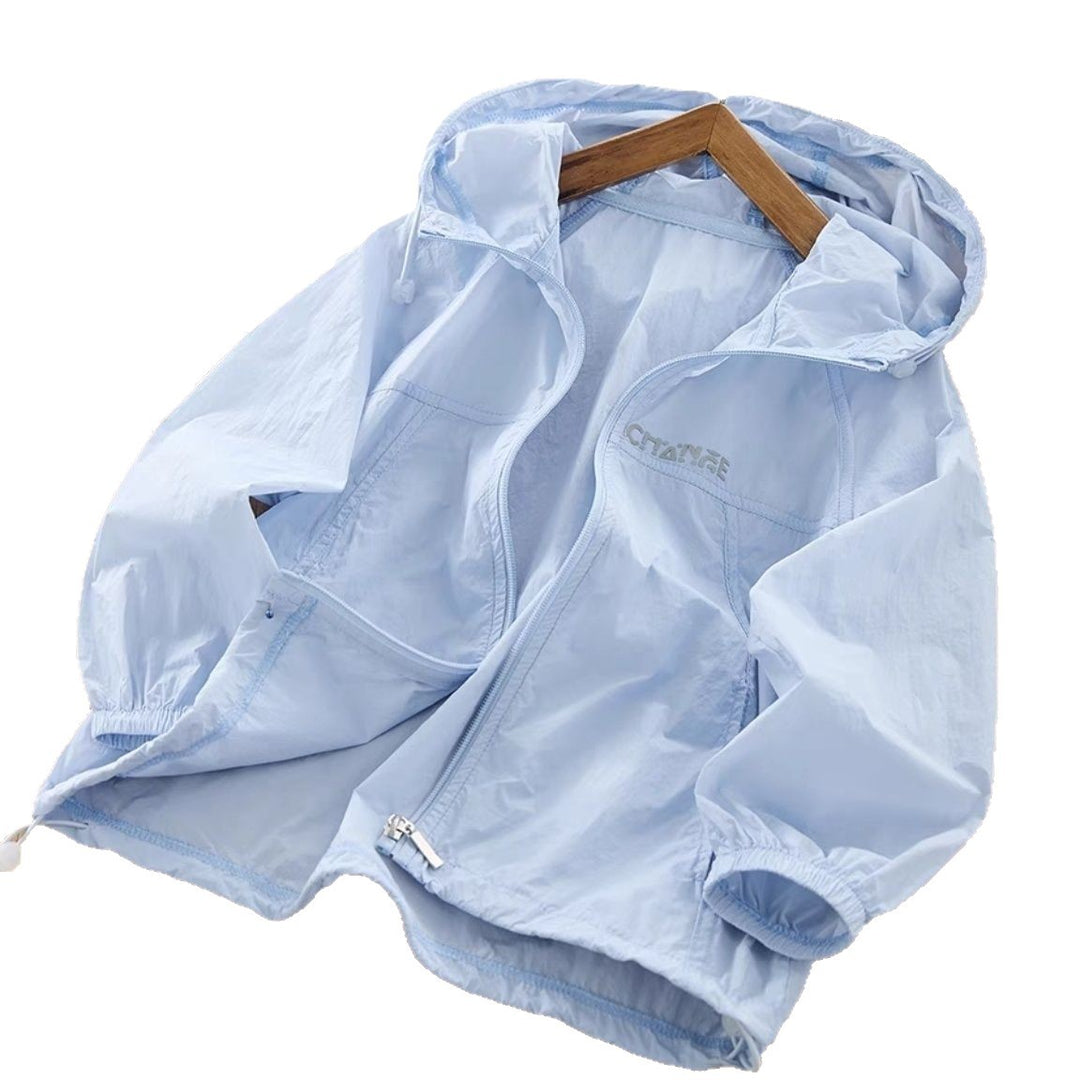 Damen nan ultraleichte Windjacke mit Kapuze und elastischen Bündchen  EB