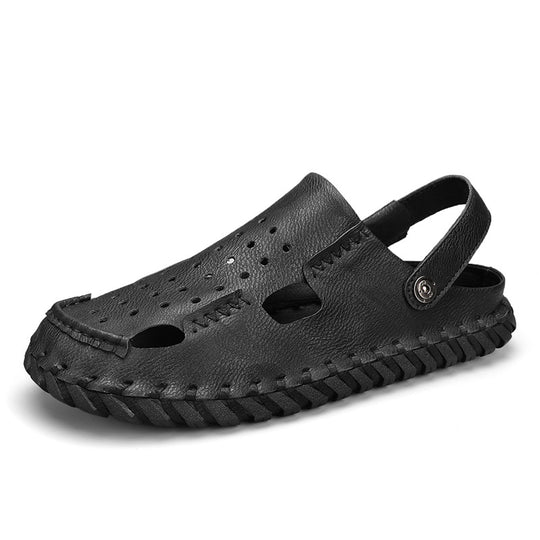 Damen Leder Sandalen mit atmungsaktiven Öffnungen von EB