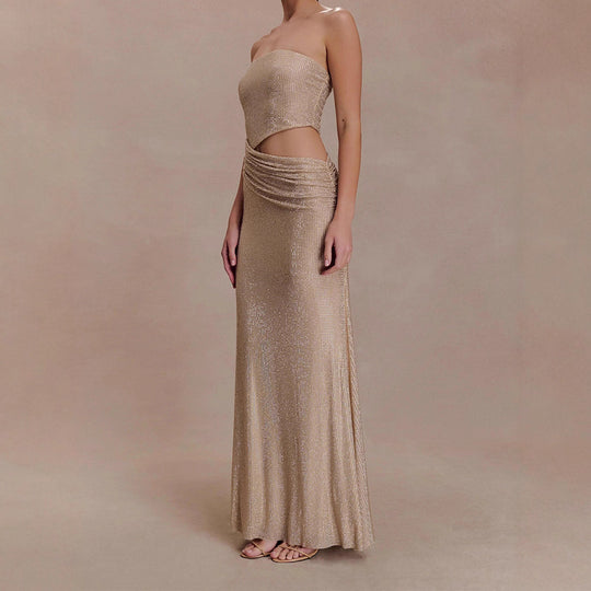 Damen Glamouröses Abendkleid mit Raffungen EB