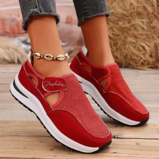 Damen Atmungsaktive Freizeitsneakers mit elastischem Riemendesign EB