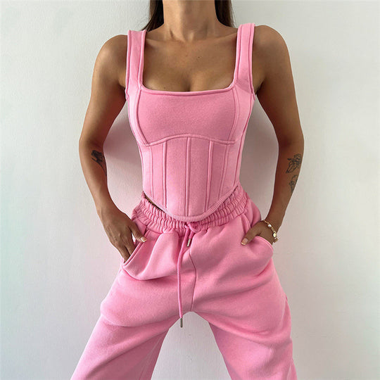 Damen Crop-Top mit integriertem Waist Trainer EB