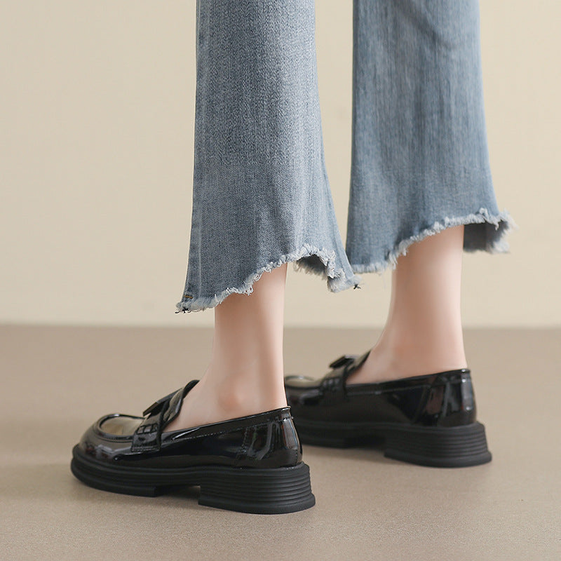 Damen elegante Mokassins mit praktischer Schnallenverzierung EB