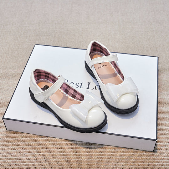 Mädchen Ballerinas mit verstellbarem Riemen und Schleifendetail EB