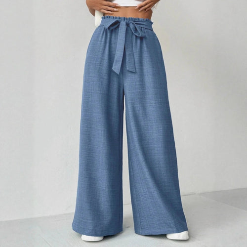 Damen Weit geschnittene Hosen mit verstellbarem Bund EB