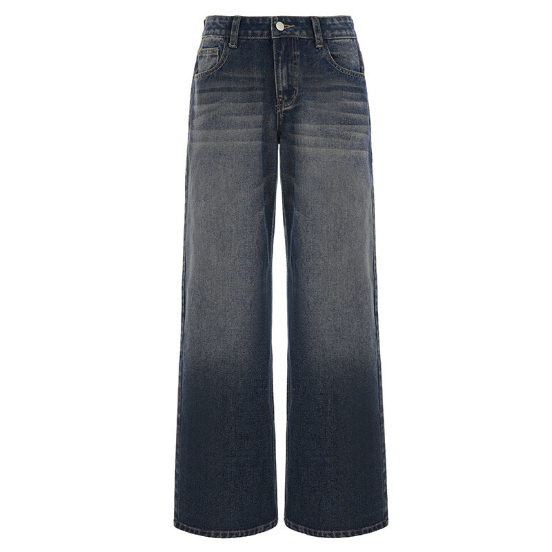 Damenweite Denim-Jeans im lässigen Chino-Stil mit hohem Bund EB
