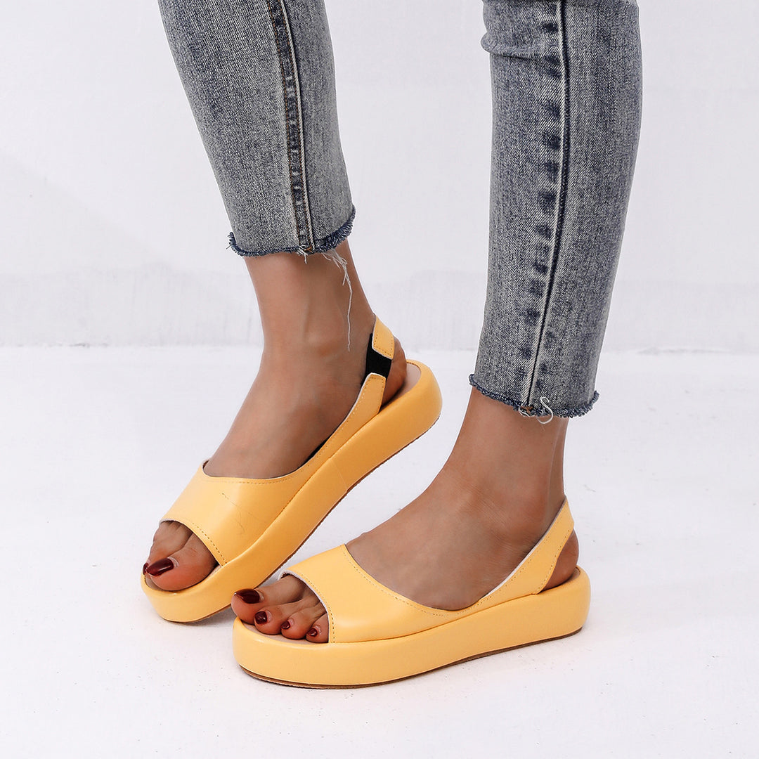 Damen Komfortable Offene Sandalen mit elastischem Riemendesign EB