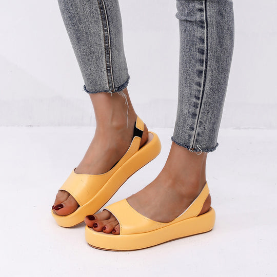Damen Komfortable Offene Sandalen mit elastischem Riemendesign EB