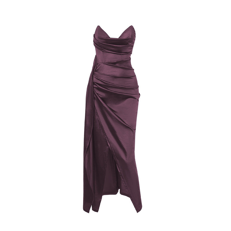 Damen figurbetontes Abendkleid mit asymmetrischem Saum und elegantem Schnitt EB