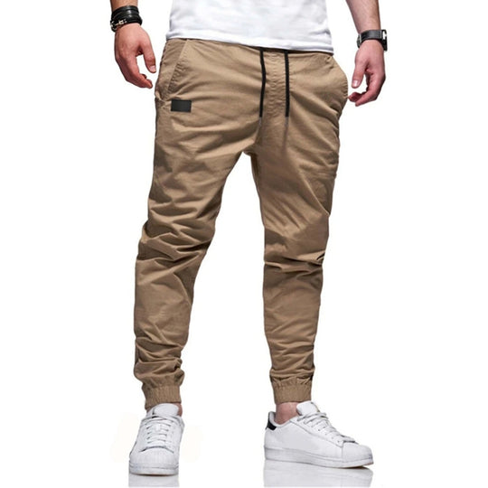 Herren nan funktionale Cargo-Joggerhose mit schmal zulaufendem Bein, elastischem Bund und eingelassenen Reißverschlusstaschen EB