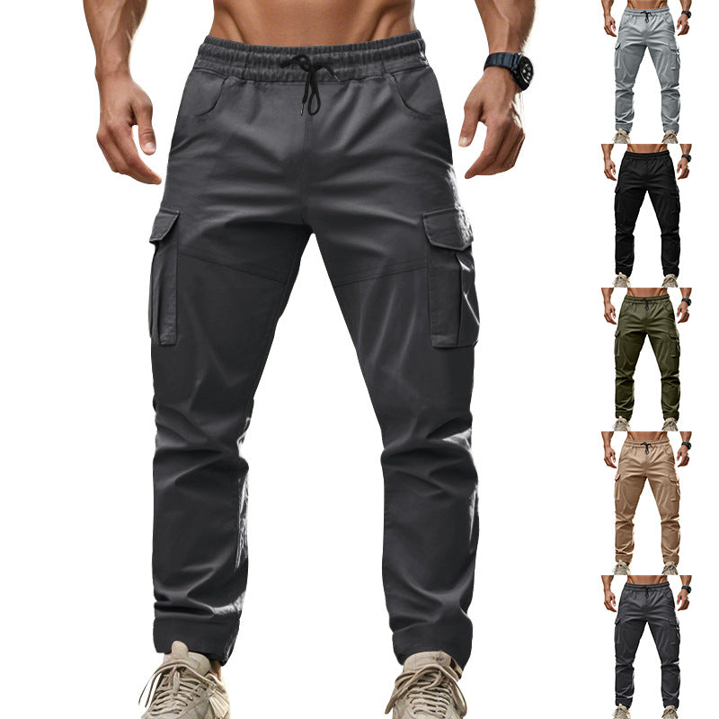 Herren Cargo-Hose mit funktionalen Seitentaschen und elastischem Bund EB