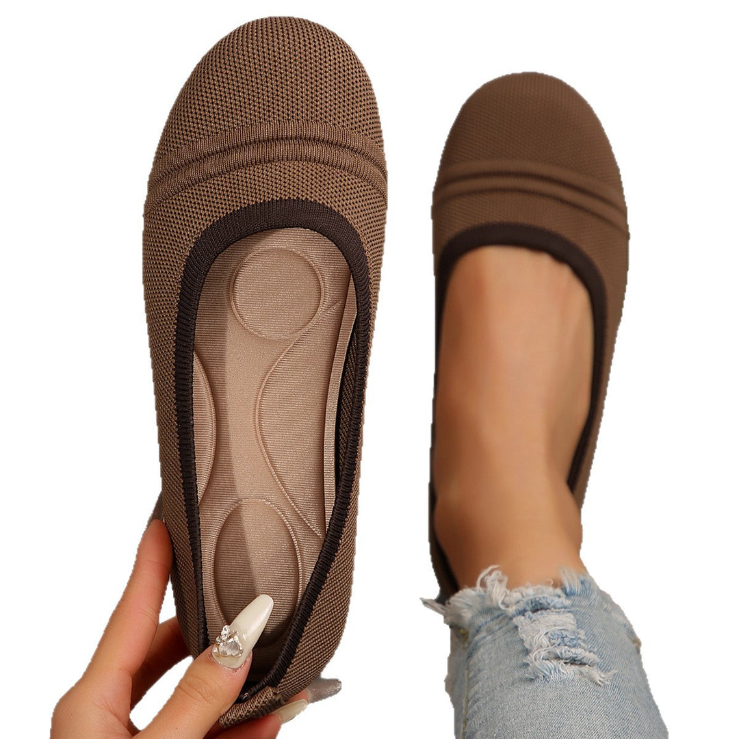 Damen Komfortable Ballerinas aus atmungsaktivem Textilmaterial EB