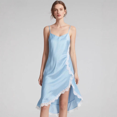 Damen Nachtkleid mit zartem Spitzeinsatz und elegantem Schnitt EB