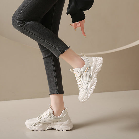 Damenmodische Sport-Sneaker mit atmungsaktiver Mesh-Oberfläche und stoßdämpfender Sohle EB