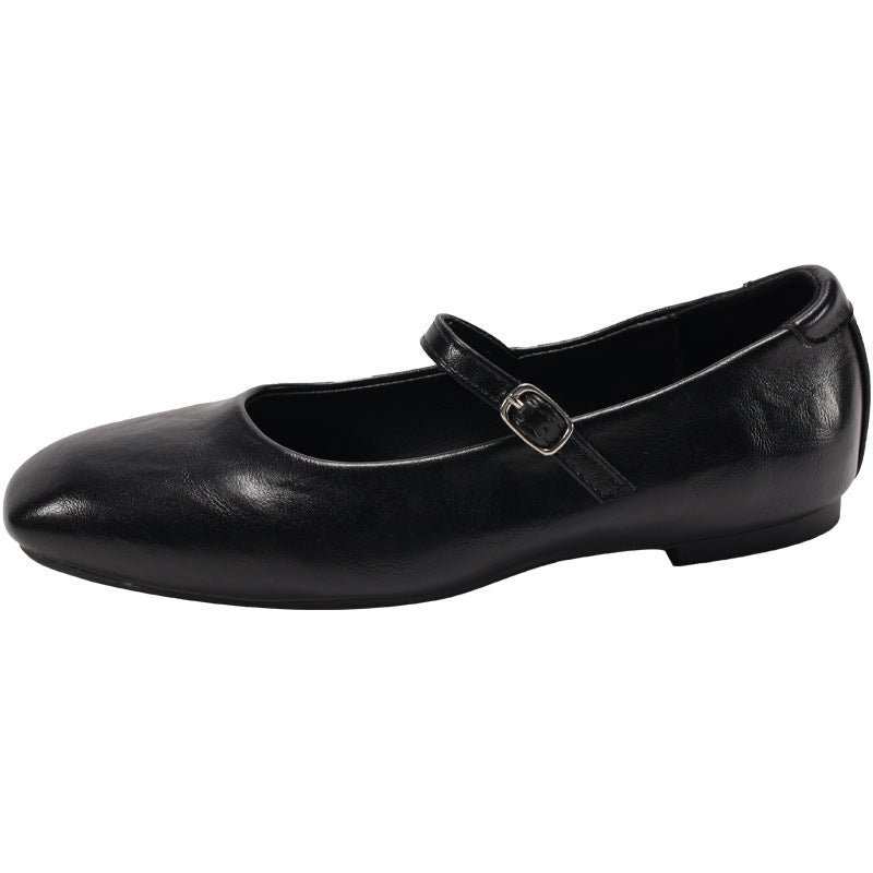 Damen Ballerina mit verstellbarem Riemchen und modischem Glanz EB