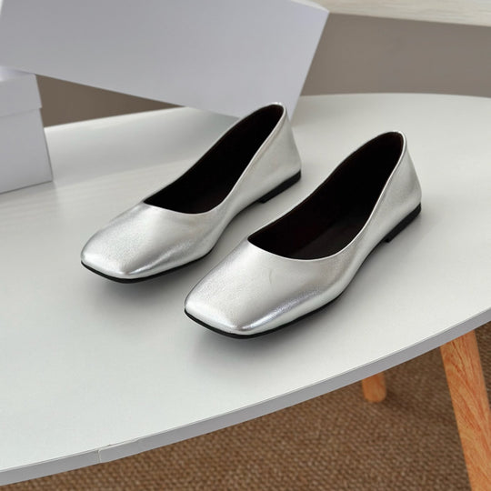 Damen Ballerinas mit elegantem Quadrat-Fußbett EB