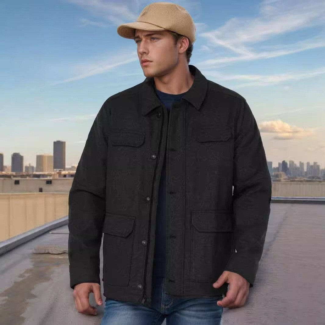 Herren utilitaristische Jacke mit mehreren Taschen EB