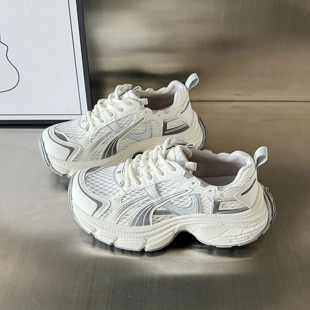 Damen Sportliche Chunky Sneakers mit atmungsaktiver Mesh-Oberfläche und stabiler Sohle EB