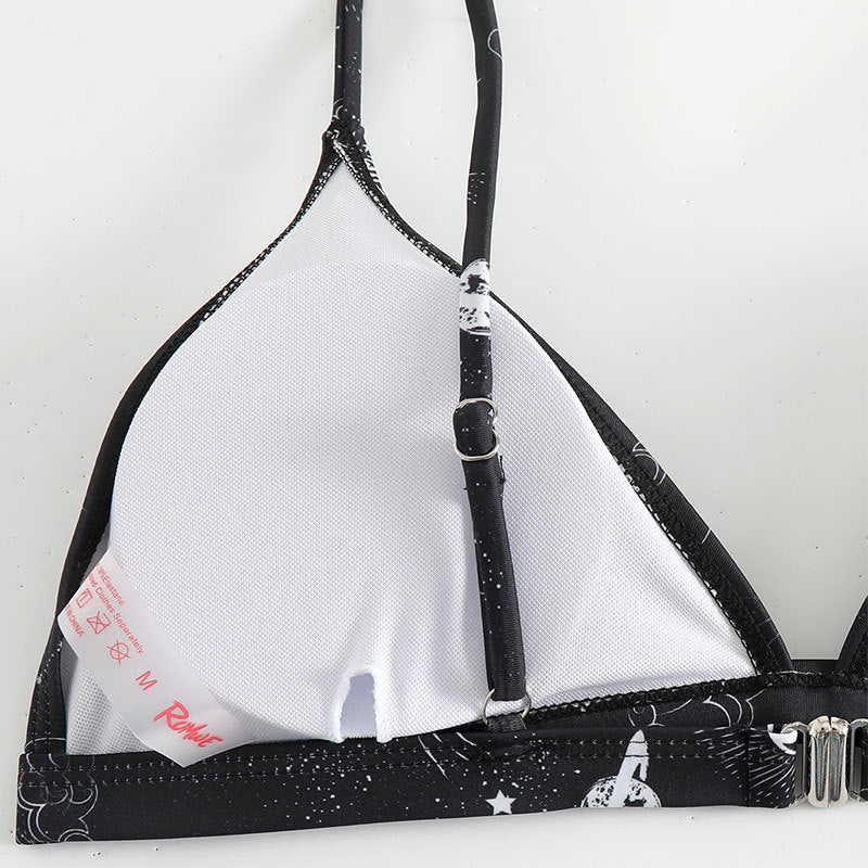 Damen Triangel-Bikini mit verspieltem Sternen-Design EB