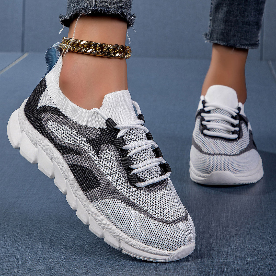 Damen Leichte Sportschuhe mit atmungsaktivem Mesh-Obermaterial und rutschfester Sohle EB