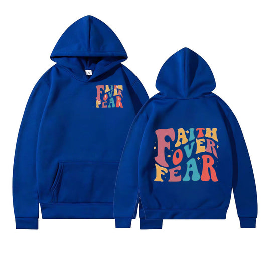 Damen Kapuzenpullover mit kreativem Schriftzug und weichem Innenfleece EB