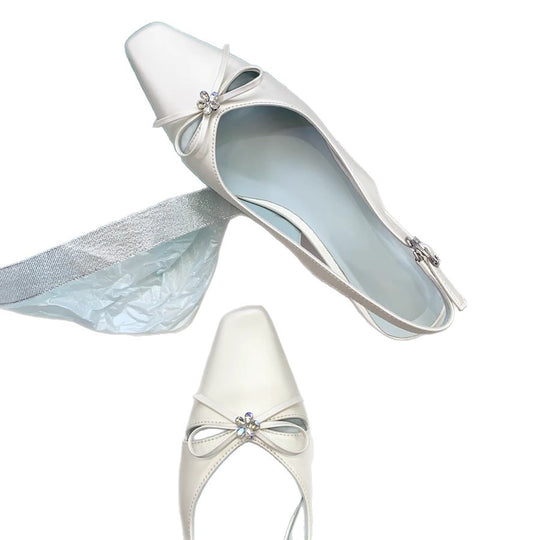 Damen Slingback-Pumps mit elegantem Schleifendetail und geschmackvoller Verzierung EB