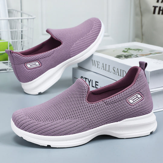 Damen Bequeme Slip-On Sneakers mit atmungsaktivem Obermaterial EB