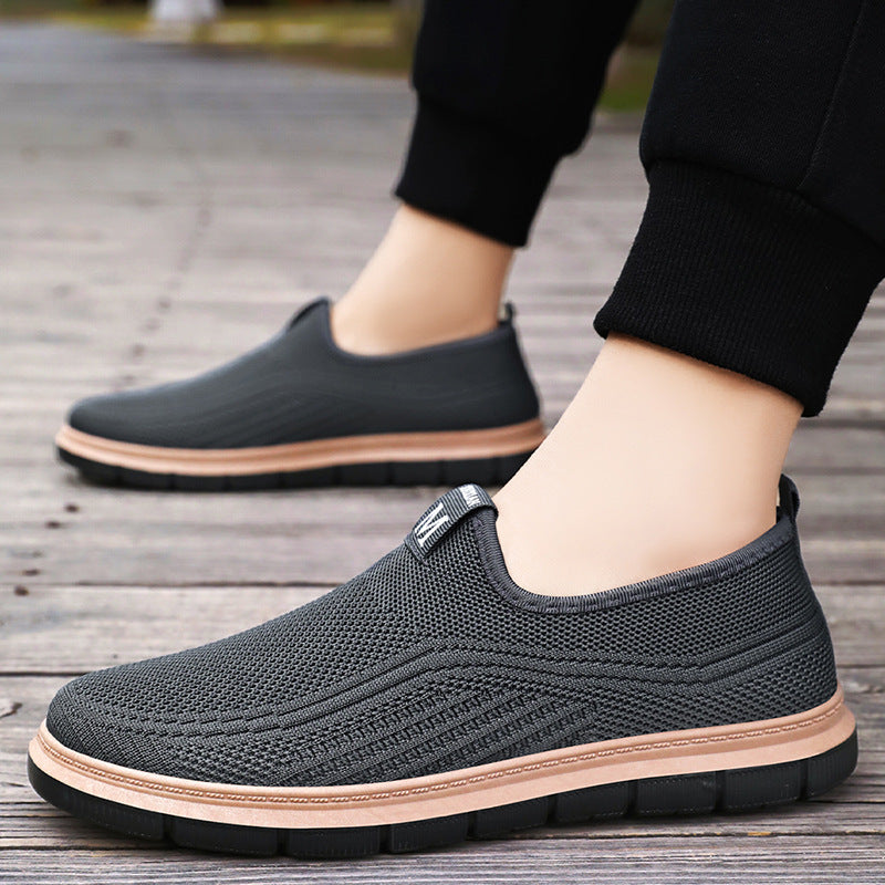 Damen Sportliche Slip-On Sneakers mit atmungsaktiver Strickstruktur EB