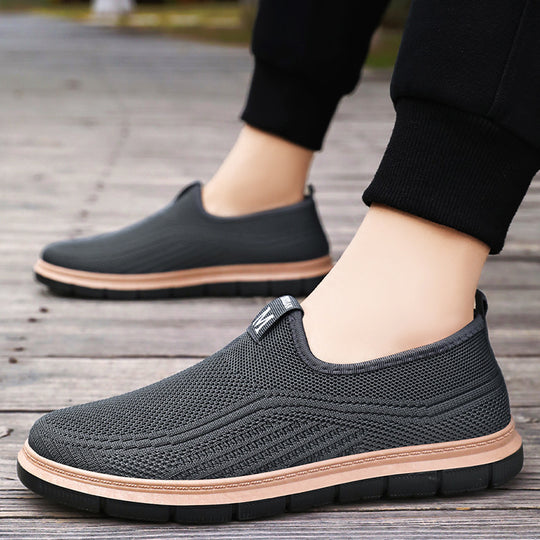 Damen Sportliche Slip-On Sneakers mit atmungsaktiver Strickstruktur EB